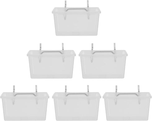 Hemobllo 6pcs Peg Board Storage Bins with Hooks Square Shape Thickened Plastic