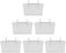 Hemobllo 6pcs Peg Board Storage Bins with Hooks Square Shape Thickened Plastic