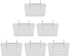 Hemobllo 6pcs Peg Board Storage Bins with Hooks Square Shape Thickened Plastic
