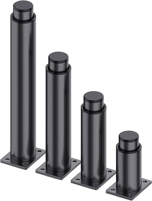 TXGJWRA 4 pcs Furniture Legs,Support Feet,Height Adjustable,Replacement Sofa,TV Cabinet,Bedside Table,Desk,Black with Screws,Black-18cm,Black-18cm(7.1in)