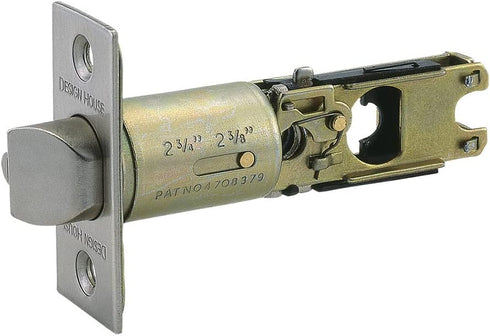 Design House 790782 Adjustable Entry Pro Series Latch, 2-Way, Square, Satin Nickel