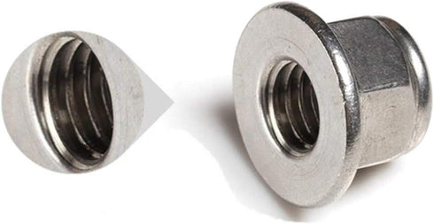 FullerKreg M6 x 1.0 18-8 Stainless Steel Lock Nuts - Pack of 20, Hex Flange Nylon Insert, Bright Finish
