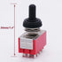 Twidec 2Pcs Mini Toggle Switch 4PDT 3 Position 12 Pins ON/Off/ON Miniature Switch with Waterproof Cap