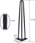 Osring 16 Inch 1/2 3-Rods, 4 Pack Hairpin Table Legs with Dia Metal Furniture Legs for Coffee Table and TV Stand