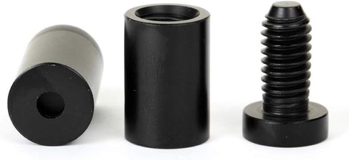Sign Standoff 1/2" x 3/4", Black Aluminum Sign Standoff Screw for Acrylic, Glass, PVC, Pack of 4