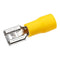 200 Pcs Yellow Female Quick Disconnects, Vinyl Insulated Spade Wire Connectors 12-10 AWG