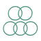 uxcell Green Fluorine Rubber O-Rings, 30mm OD 27mm ID 1.5mm Width FKM Seal Gasket, Pack of 5
