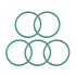 uxcell Green Fluorine Rubber O-Rings, 30mm OD 27mm ID 1.5mm Width FKM Seal Gasket, Pack of 5
