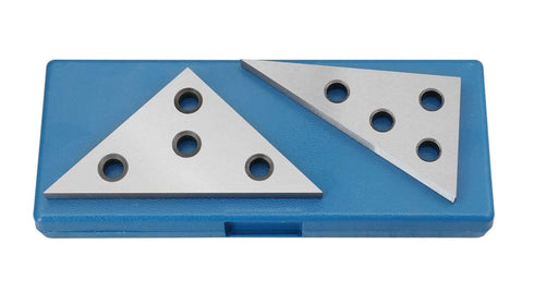 Accusize Industrial Tools 2 Pcs Solid Angle Plate Set - 30-60-90 Deg and 45-45-90 Deg