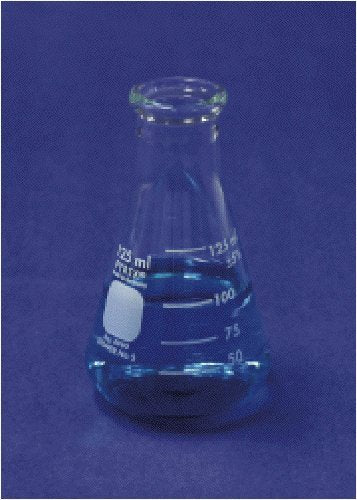 PYREX 125mL Narrow Mouth Erlenmeyer Flasks, Heavy Duty Rim, Each