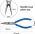 Long Nose Plier and Circlip Plier Set, HANDSKIT Micro Wire Cutter for Electronics and Jewelry Repair