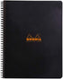 Rhodia Wirebound Meeting Book, A4+, Pre-Printed, Black