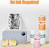 Jeqqinuz 12 5725mm T02/M02 Rolls Mini Printer Sticker Paper, Self-Adhesive Thermal Sticker Paper Compatible with Mini