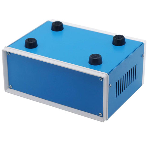 Zulkit Blue Metal Junction Box, DIY Electric Enclosure Case, Preventive Case, 7.9 x 6.5 x 3.5 inch.