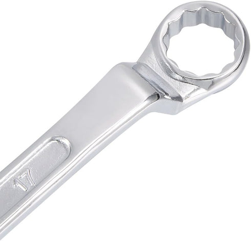 uxcell 14mm x 17mm Chrome Plated Metric 12 Point Offset Double Box End Wrench, Cr-V Steel