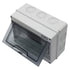 Distribution Protection Box with DIN Rail, IP65 ABS Transparent Cover, 8 Way Power MCB Distribution Box for Indoor