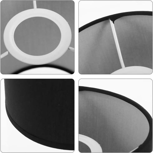 5.51X5.51X7.87 Inch E27 Luxshiny Round Decorative Lampshade Fabric Lamp Cover for Socket Table and Floor Lamp Eye