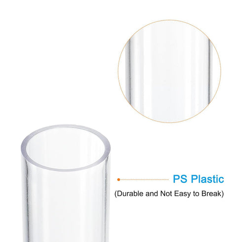 PATIKIL 8ml Plastic Test Tubes, 50Pcs 100x13mm Tubes for Scientific Experiments and Candy Bead Storage
