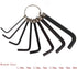 8 pcs Hexagon Key Wrench Set with Keychain Allen Wrench Bike Repair Tool, L Shape, Wrench Size: 1.5mm, 2mm, 2.5mm, 3mm, 3.5mm, 4mm, 5mm, 6mm (Black) by WIROJ