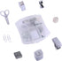 Mini Office Supply Kits, Includes Mini Stapler, Scissors, Staple Remover, Staples, Tape Dispenser - White