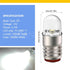 E5 Bulb 12V E5 E5.5 Bulb Lights(Pack 4) Ruiandsion LED White Screw Base LED Upgrade for Modle Train