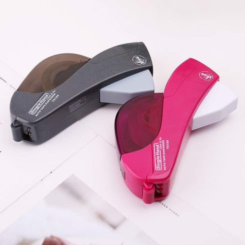 Hand-held Automatic Tape Dispenser, One Press Cutter for Gift Wrapping, Hot Pink