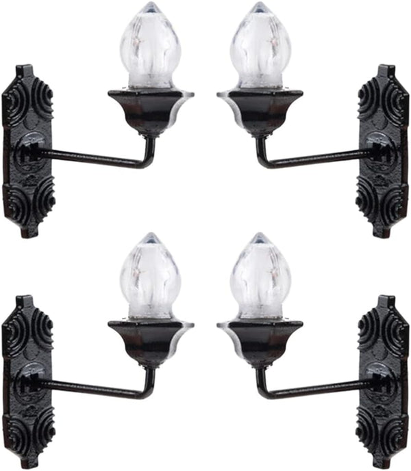 Yardwe Miniature Scene Lights - Vintage DIY 1:12 Scale LED Wall Sconces,