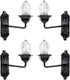 Yardwe Miniature Scene Lights - Vintage DIY 1:12 Scale LED Wall Sconces,