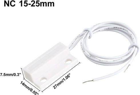 uxcell Surface Mount Wired NC Door Sensor Alarm Magnetic Reed Switch White MC-38