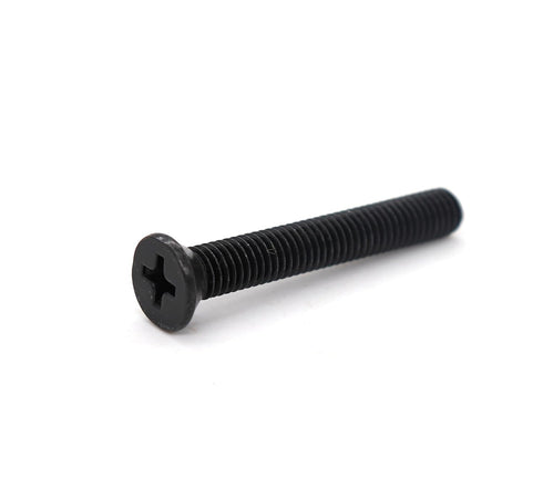 binifiMux 100pcs Flat Phillips Head Black M5 Countersunk Machine Screws Assortment Kit (20mm/25mm/30mm/35mm/40mm)