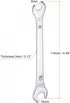 uxcell Thin Open End Wrench, 8mm x 10mm Metric, Mirror-Chrome Plated High Carbon Steel, 2 Pcs for Repairs