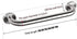 XXSLY 304 50cm) Grab Bars Armrest Stainless Steel Shower Handrail Balance Bar Safety Handrail Bracket Armrest Anti-Slip