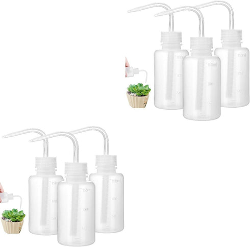 6pcs Laboratory Squeeze Bottles, 150ml/5oz Plastic Safe Cleaning Bottles for Tattoo Supplies, Plant Irrigation,