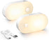 Closet 2-Pack Lyridz Rechargeable Battery Night Light with Motion Sensor, Portable Mini Warm White LED Stick-on Light