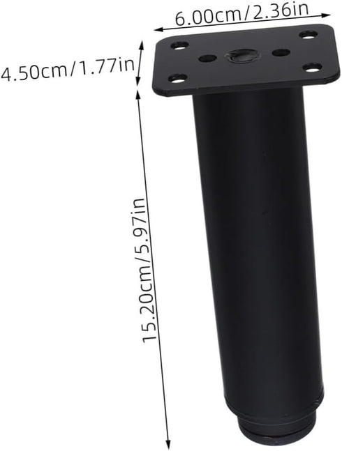 4 Pack Veemoon Height-Adjustable Metal Legs for Furniture Bed Sofa Tv Stand Easy Installation