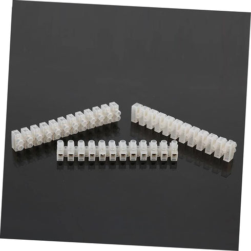 12-Position 10a Luxshiny Terminal Barrier Strip Wire Terminals Connectors High-Toughness Plastic Brass Firmware