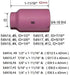 RIVERWELD TIG Gas Lens Collets Boby 13N24 45V26 (3/32" & 2.4mm Orifice) Ceramic Cup 54N14#8 (1/2") 54N01 TIG Gas Lens Insulator for QQ300 DB SR CK WP 17 18 26 Tig Welding Torch 10pcs
