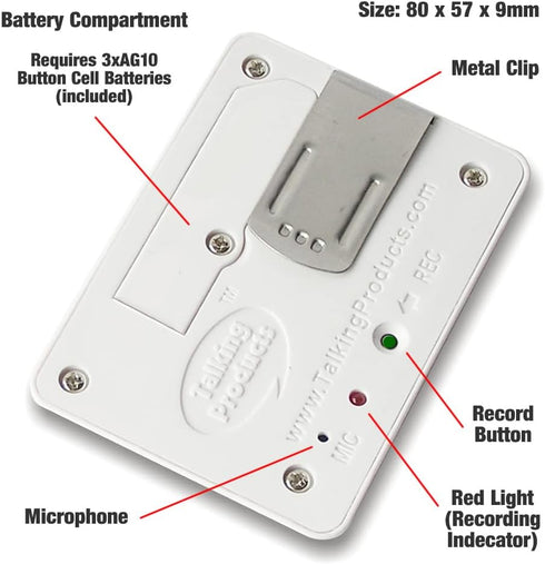 20 Talking Products, Talking Label Voice Recorder for Medication Management Labelling. Seconds. Independent Living Aid