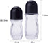 2 Pcs 50ml 1.69oz Clear Roller Bottle Empty Glass Body with Plastic Roller