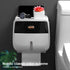 homfanseec Toilet Paper Holder Wall Mount, Self Adhesive Paper Towels Holder with Drawer and Shelf Watertight Tissue