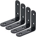 Corner Brace 2.56" x 2.56" Black Right Angle Bracket - 4pcs L Brackets for Home Improvement Projects