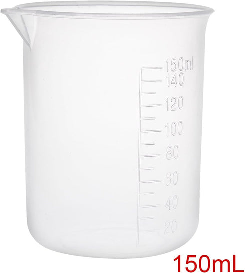 uxcell 5pcs Measuring Cup Labs PP Graduated Beakers 150ml