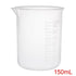 uxcell Measuring Cup 150ml PP Plastic Graduated Beaker Transparent for Lab Kitchen liquids 3pcs