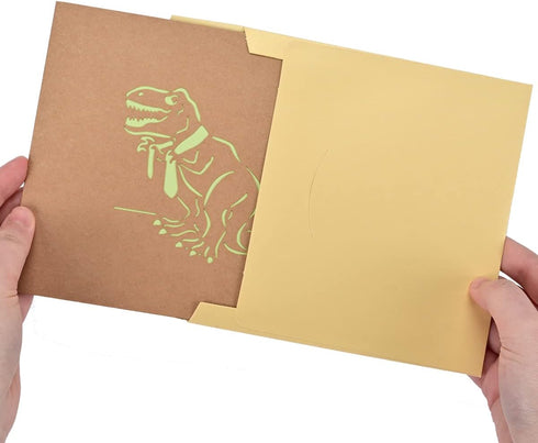 Handmade 3D Popup Birthday Card with Dinosaur Design for Daughter, Son, Nephew, Niece, Kids on Any Occasion