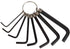 8 pcs Hexagon Key Wrench Set with Keychain, L Shape Allen Wrench Bike Repair Tool, Sizes: 1.5mm to 6mm (Black)