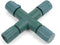 Novelty Lights Coaxial String Light X-Connector, Green Weather-Tight 3-Way Splitter for Coax