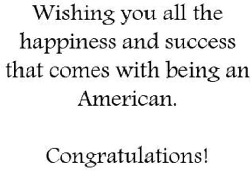 Citizenship Congratulations Card – Patriotic American Flag Gift for Naturalization or New Citizen