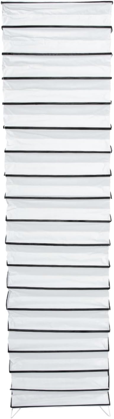 Veemoon Minimalist Vertical Paper Lamp Shade Floor Cover Frame with Black Strips