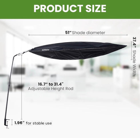ALNESTE Cubicle Shade for Desk to Block Light, Adjustable Desk Shade for Office Cubicle, Cubicle Leaf Shade, Office
