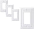 DEWENWILS 4 Pack Metal Outlet Covers, Classic White Finish Light Switch Cover Plates for Electrical Outlets